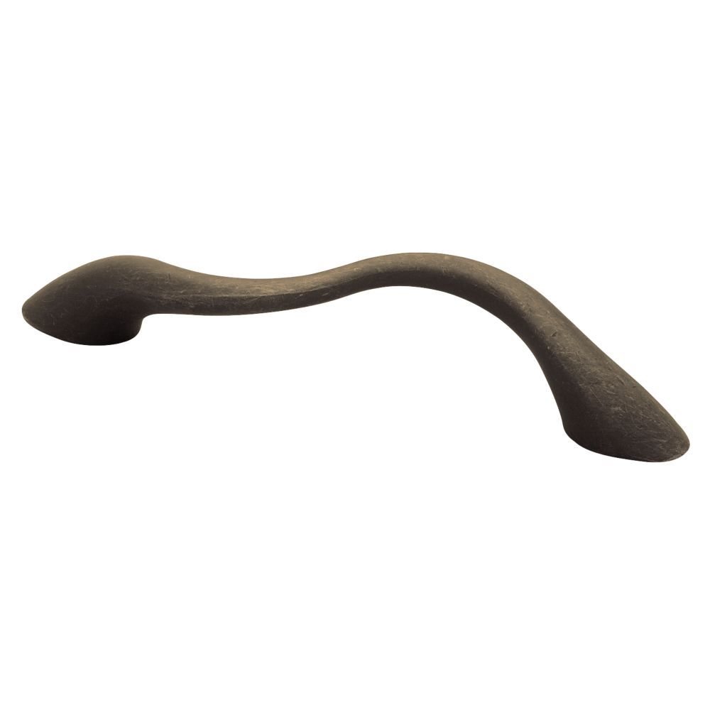 Small Wavy Pull 96mm in Distressed Oil Rubbed Bronze