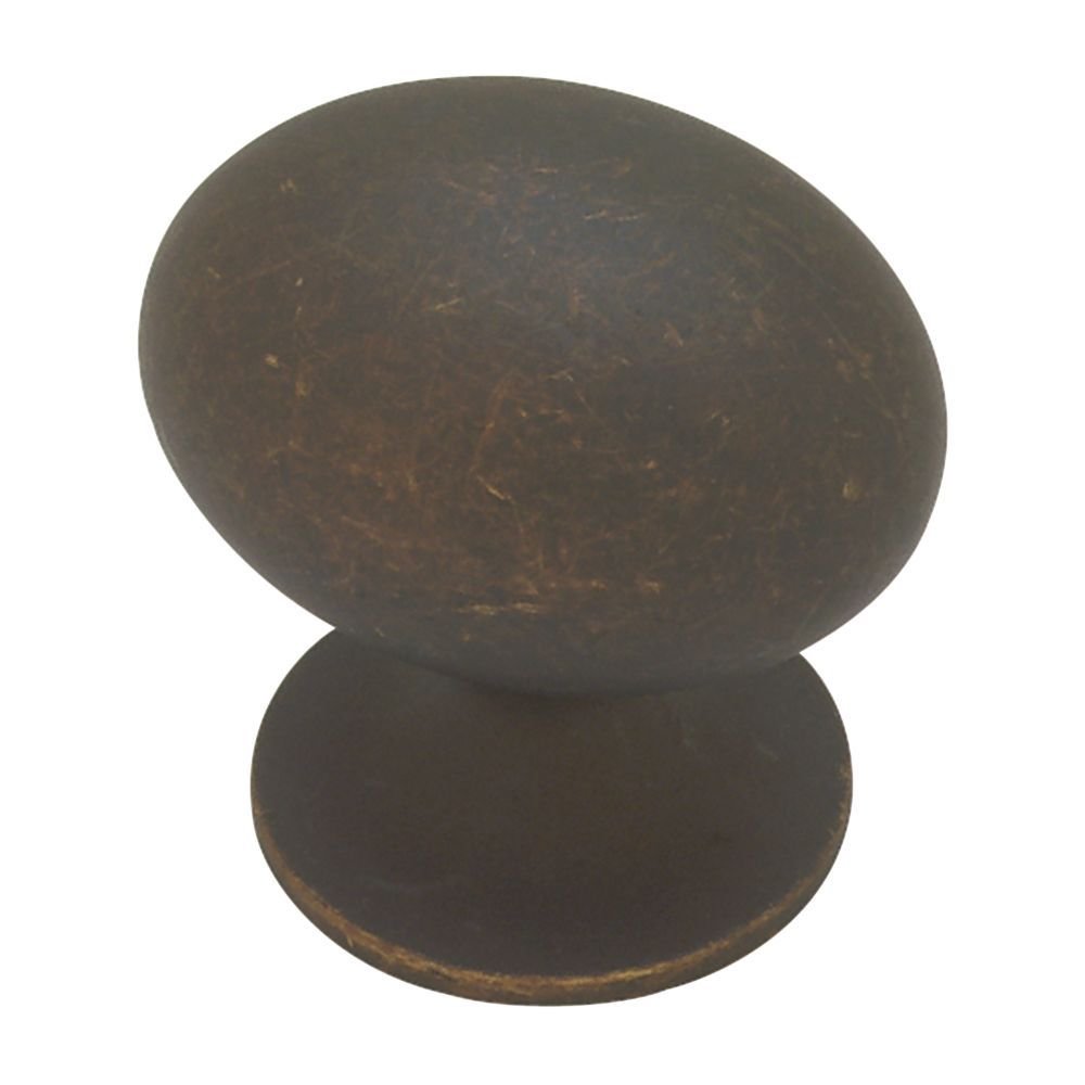 Large Football Knob 1 3/8" In Distressed Oil Rubbed Bronze