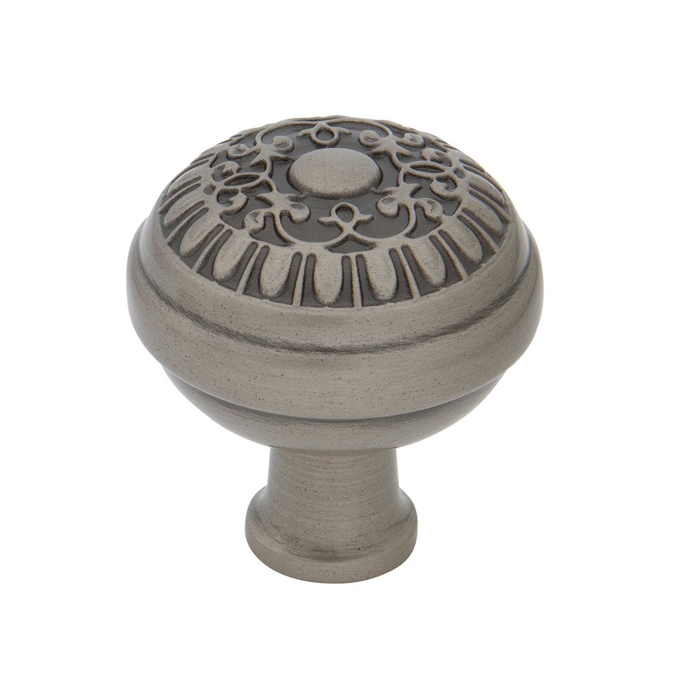 Egg And Dart Brass 1 3/8" Cabinet Knob in Antique Pewter
