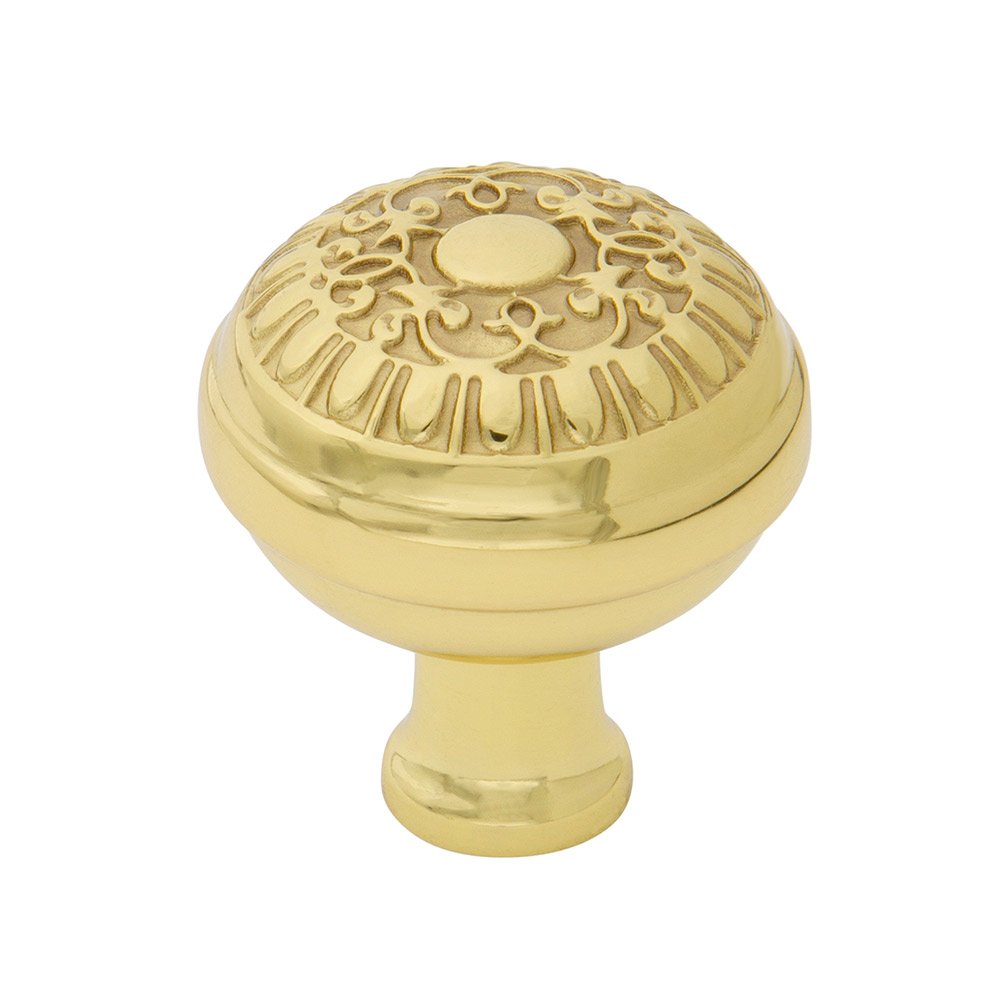 Egg And Dart Brass 1 3/8" Cabinet Knob in Unlacquered Brass
