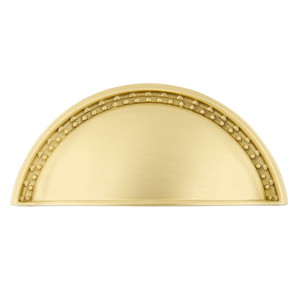 3" Centers Meadows Cup Pull in Satin Brass