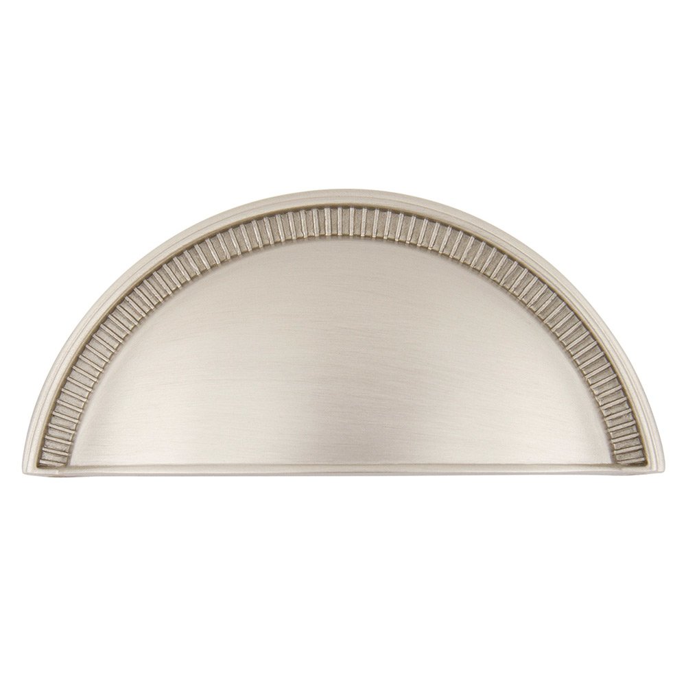 3" Centers Soleil Cup Pull in Satin Nickel