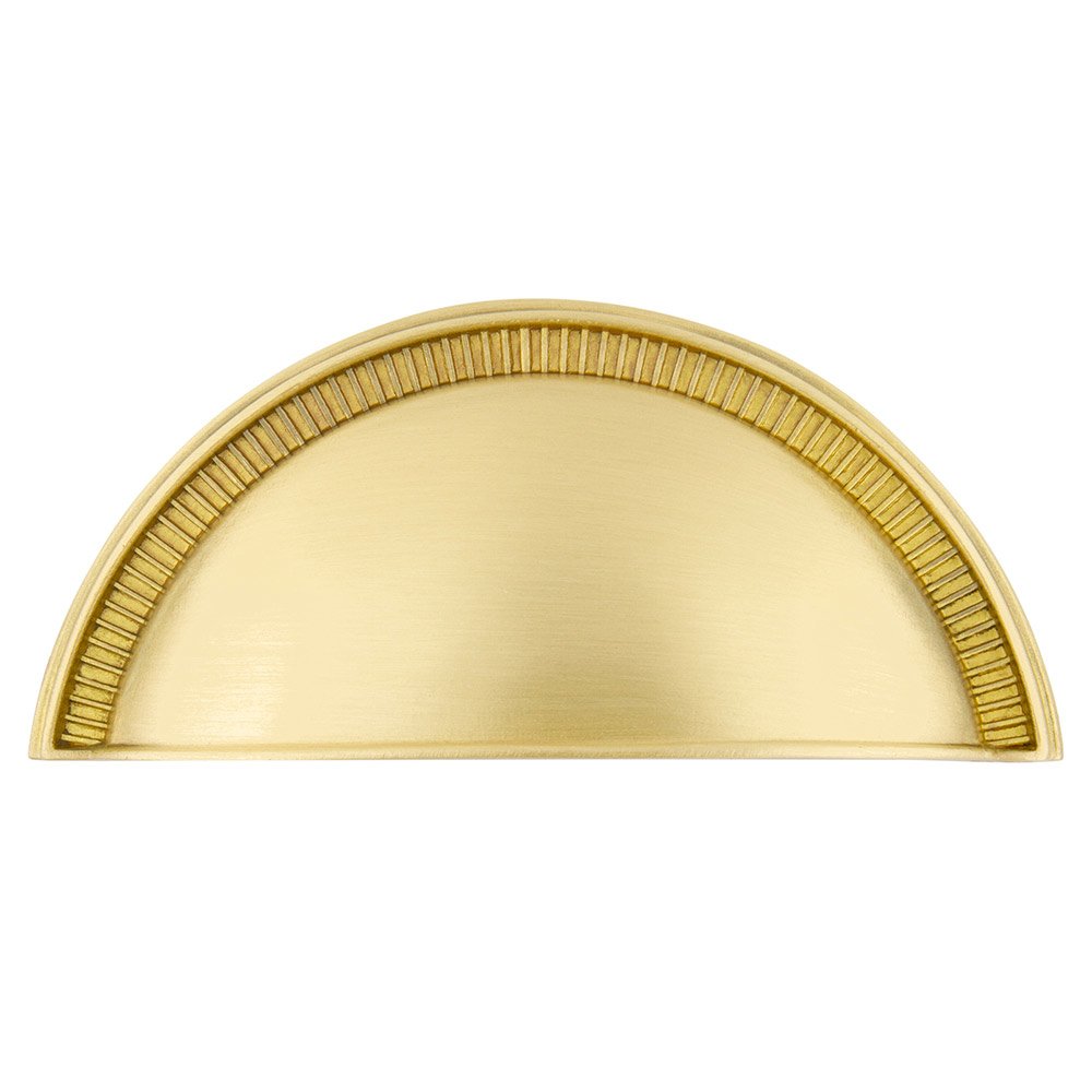 3" Centers Soleil Cup Pull in Satin Brass