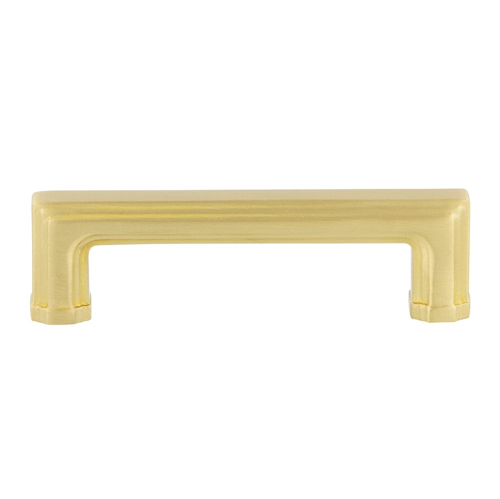 Carre 3" Centers Pull in Satin Brass
