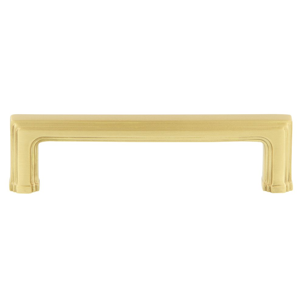Carre 4" Centers Pull in Satin Brass