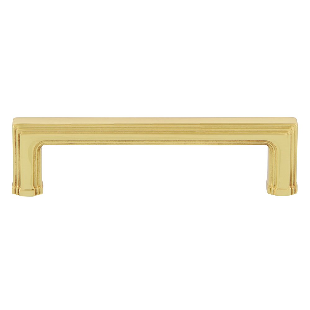 Carre 4" Centers Pull in Polished Brass