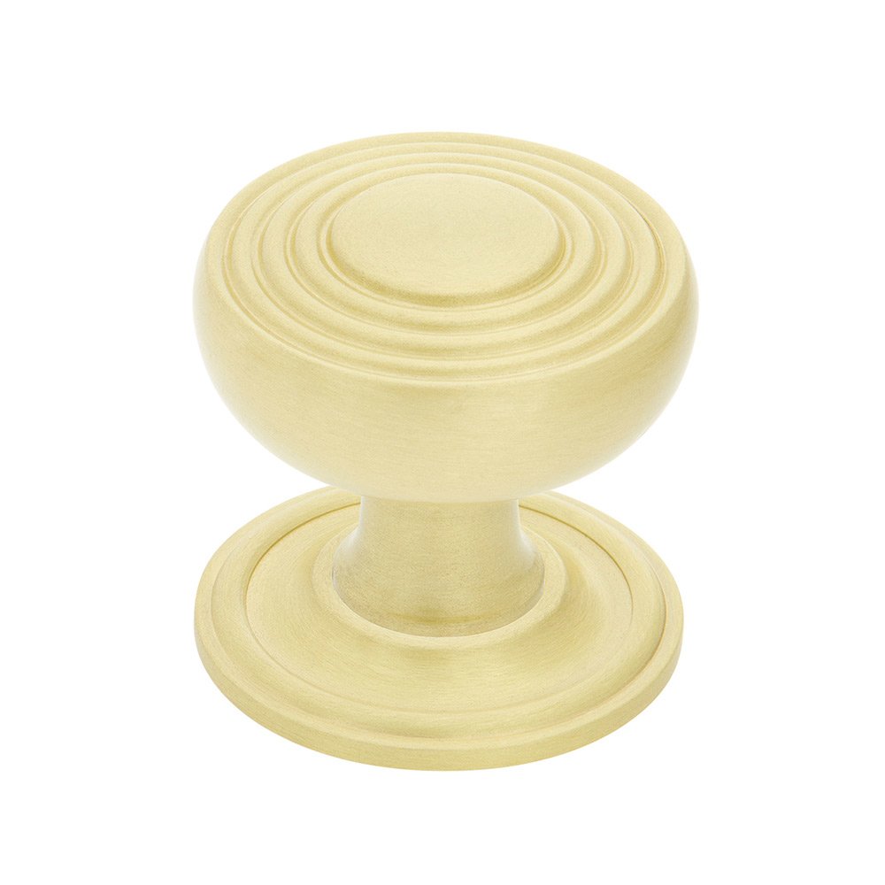 Deco Brass 1 3/8" Cabinet Knob with Classic Rose in Satin Brass