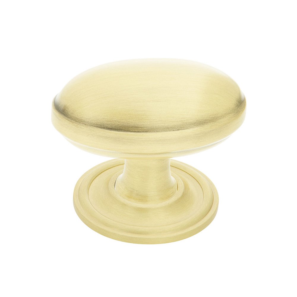 Homestead Brass 1 3/4" Cabinet Knob with Classic Rose in Satin Brass