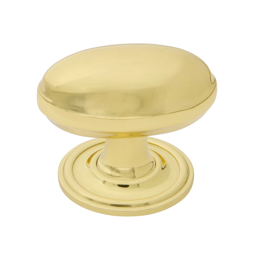 Homestead Brass 1 3/4" Cabinet Knob with Classic Rose in Unlacquered Brass