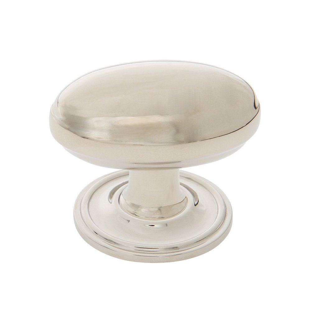Homestead Brass 1 3/4" Cabinet Knob with Classic Rose in Polished Nickel