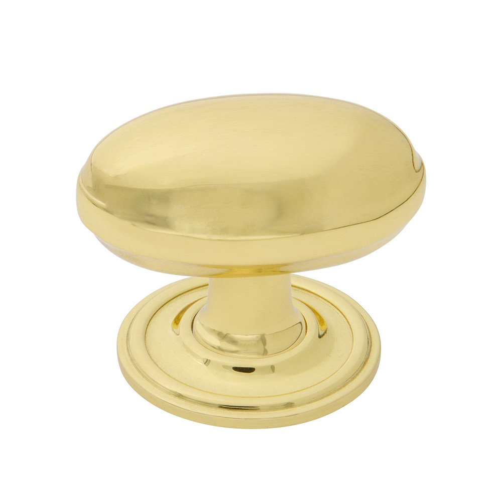 Homestead Brass 1 3/4" Cabinet Knob with Classic Rose in Polished Brass