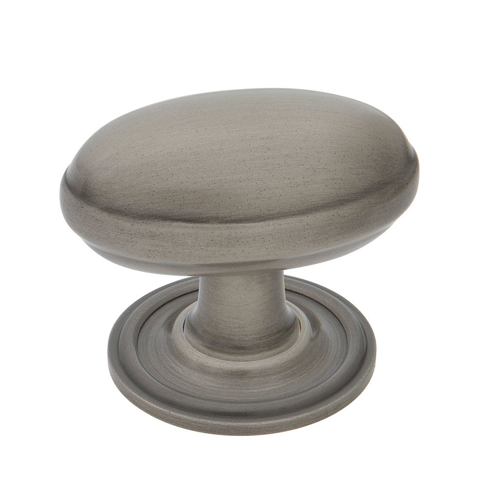 Homestead Brass 1 3/4" Cabinet Knob with Classic Rose in Antique Pewter