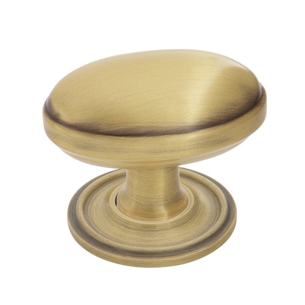 Homestead Brass 1 3/4" Cabinet Knob with Classic Rose in Antique Brass