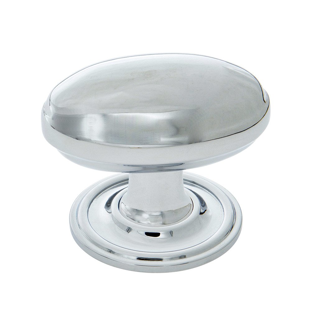 Homestead Brass 1 3/4" Cabinet Knob with Classic Rose in Bright Chrome