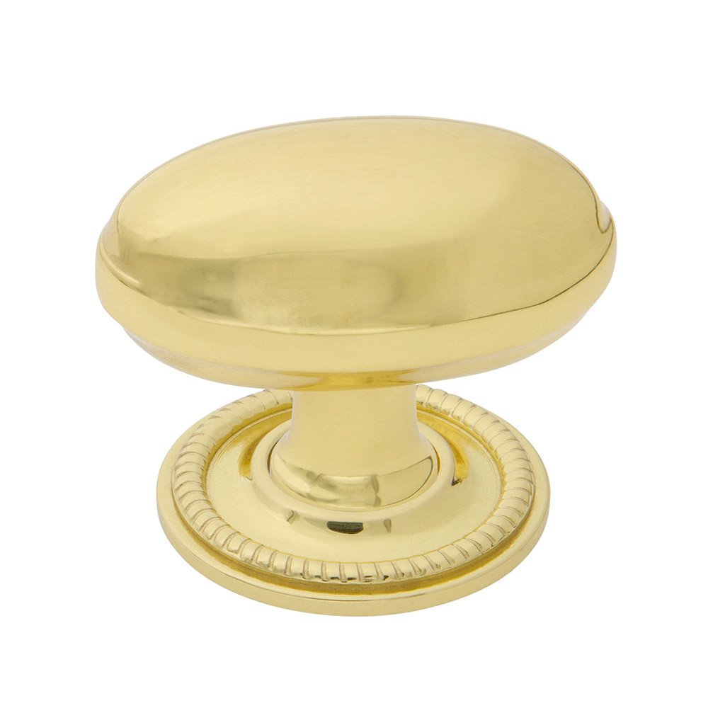 Homestead Brass 1 3/4" Cabinet Knob with Rope Rose in Unlacquered Brass