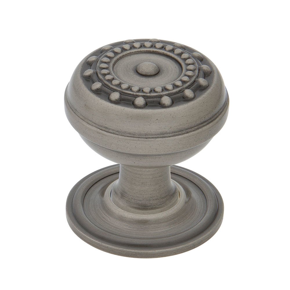 Meadows Brass 1 3/8" Cabinet Knob with Classic Rose in Antique Pewter