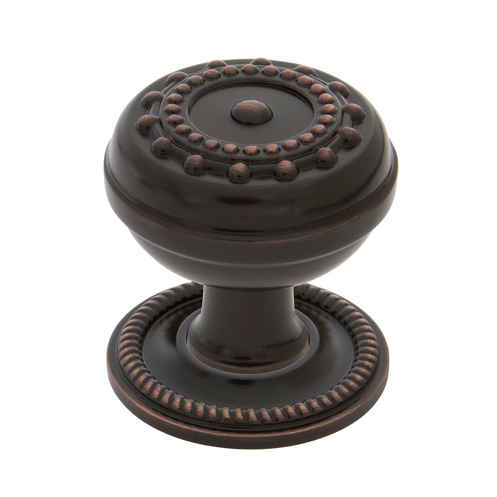 Meadows Brass 1 3/8" Cabinet Knob with Rope Rose in Timeless Bronze