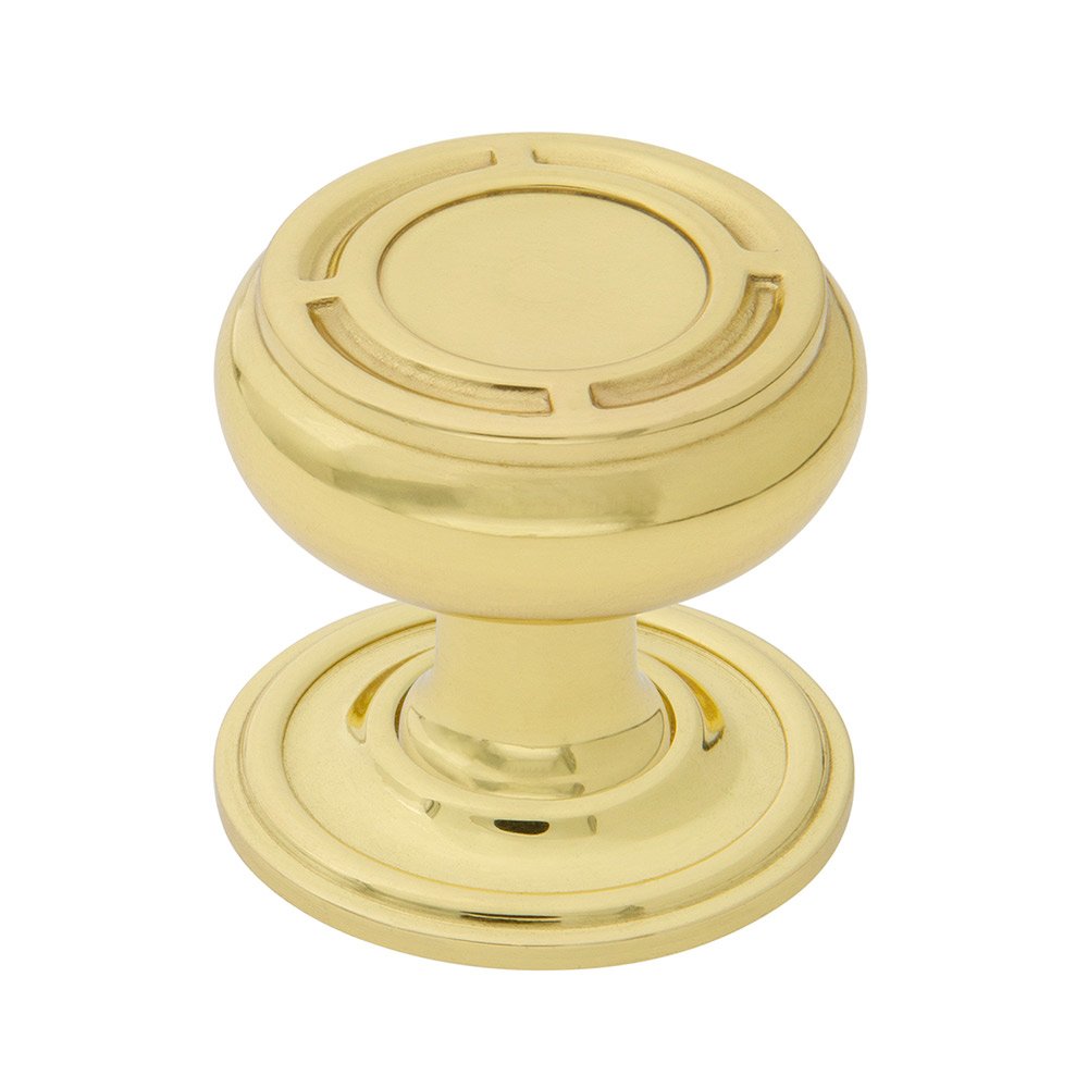 Mission Brass 1 3/8" Cabinet Knob with Classic Rose in Polished Brass