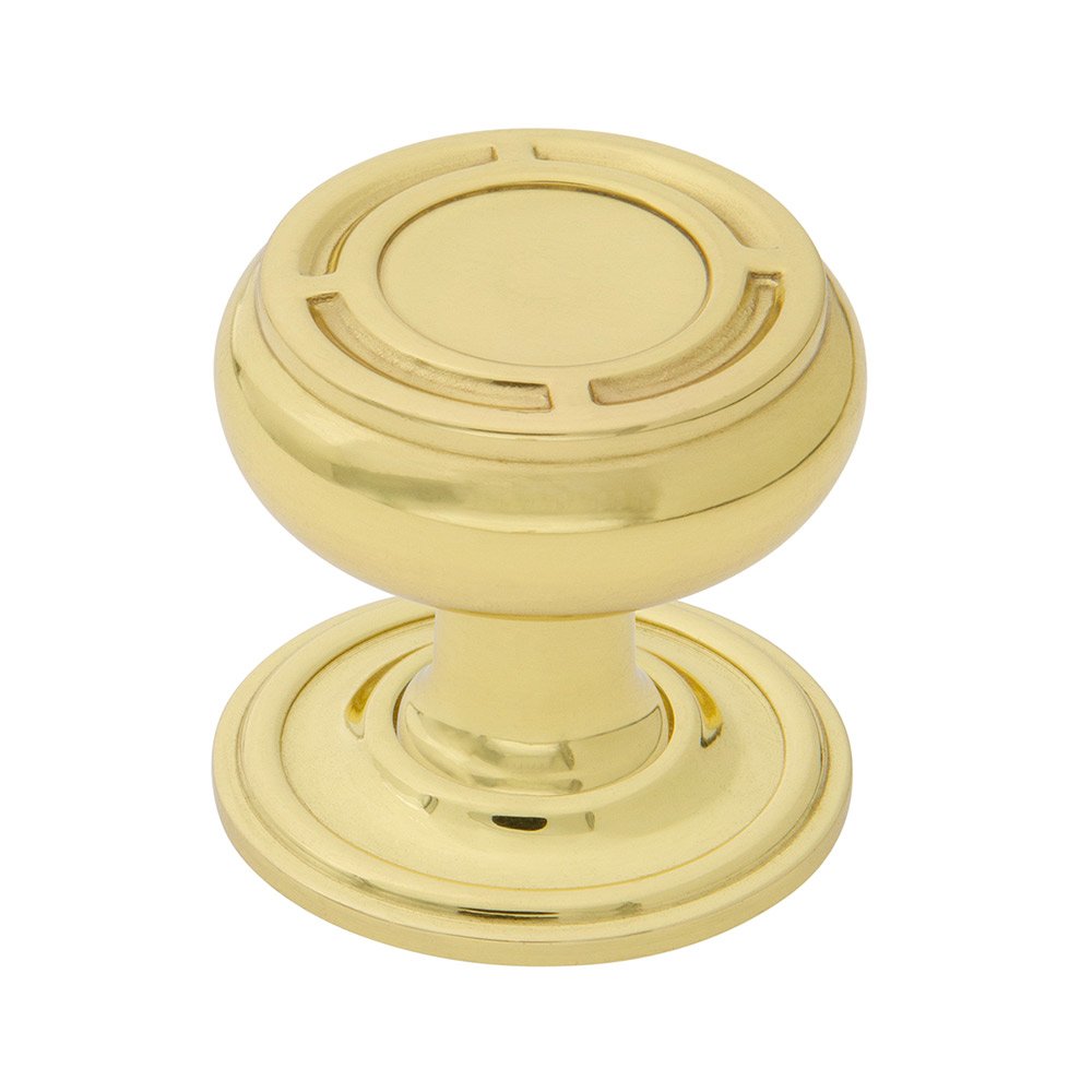 Mission Brass 1 3/8" Cabinet Knob with Classic Rose in Unlacquered Brass
