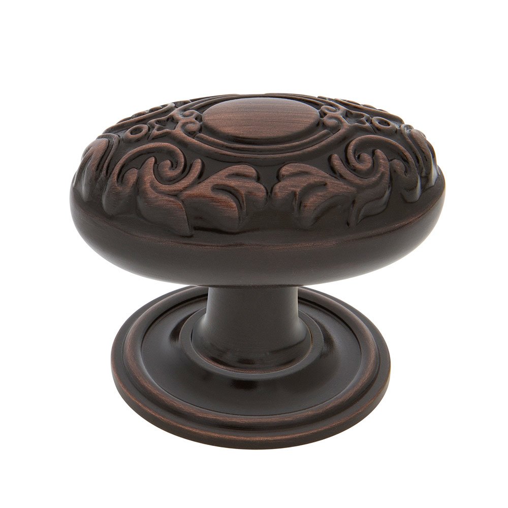 Victorian Brass 1 3/4" Cabinet Knob with Classic Rose in Timeless Bronze