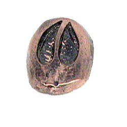 Single Whitetail Track Knob in Antique Brass