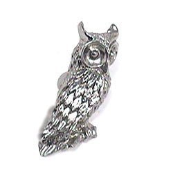 Horned Owl Knob in Nickel