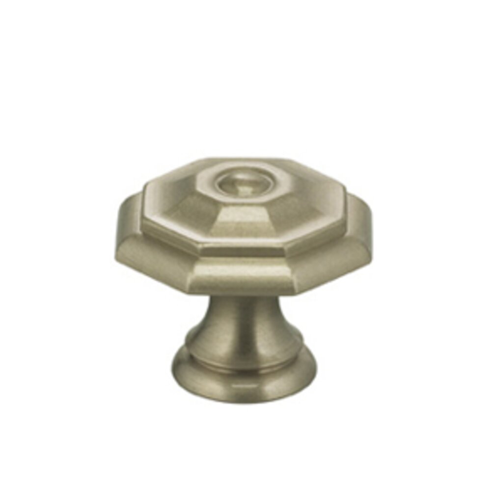 1" Octagonal Knob in Satin Nickel Lacquered