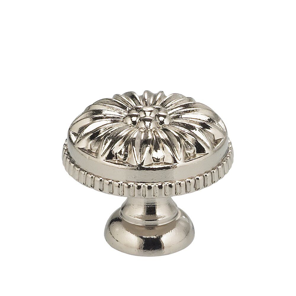 1" Flower Knob in Polished Polished Nickel Lacquered
