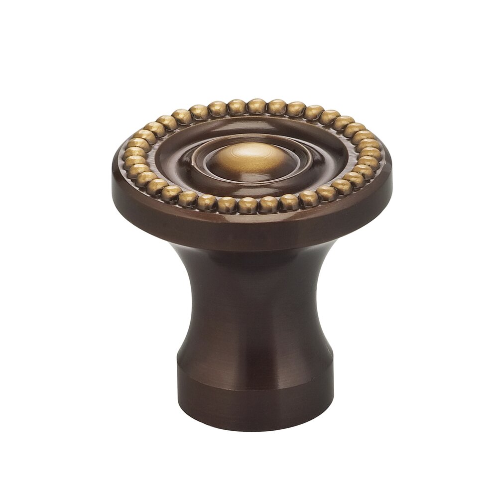 1 5/8" Beaded Knob in Shaded Bronze Lacquered
