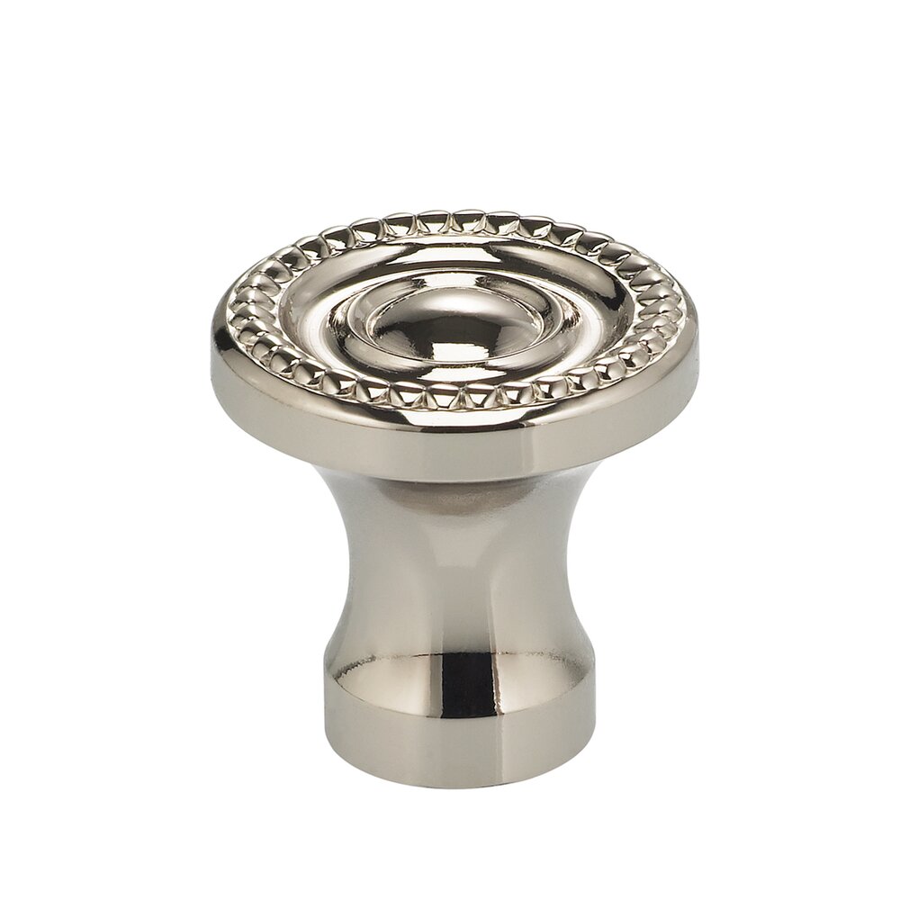 1 1/4" Beaded Knob in Polished Polished Nickel Lacquered