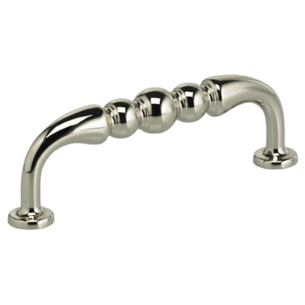 3 1/2" Center Triple Bead Pull in Polished Polished Nickel Lacquered