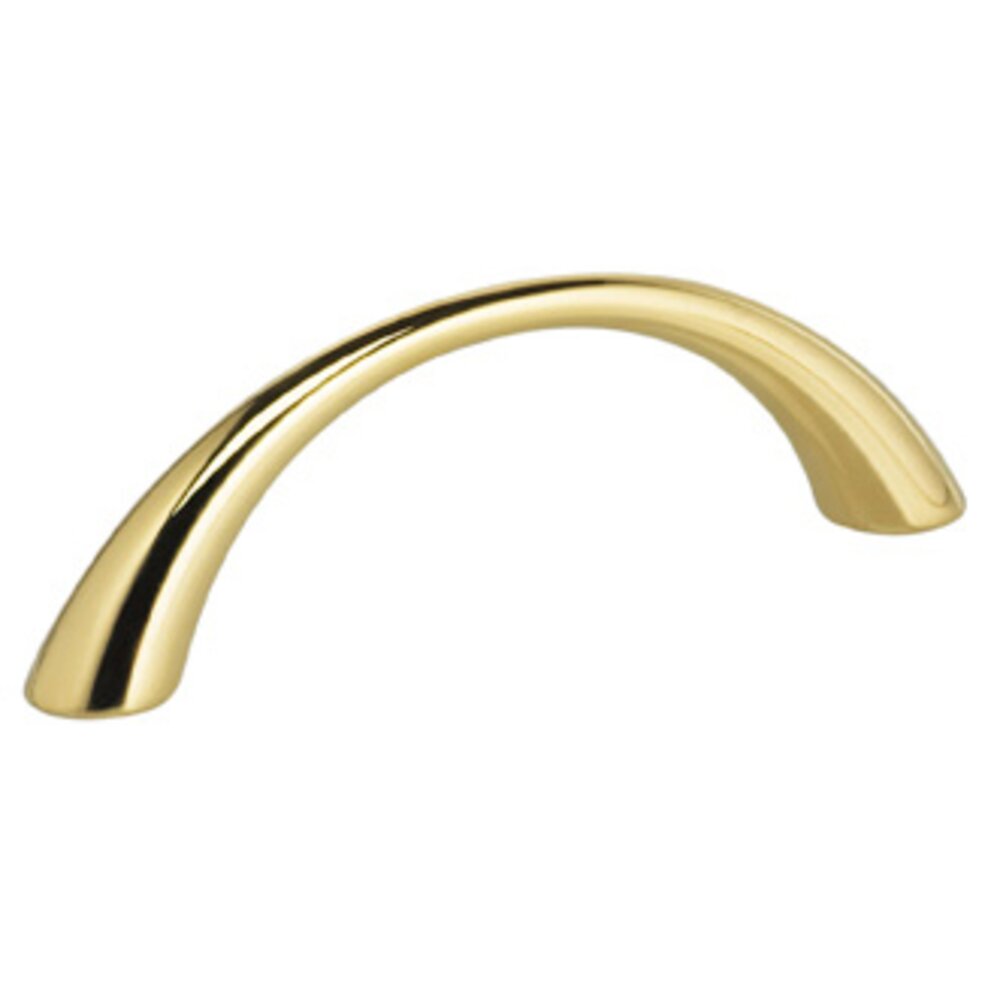 2 1/2" Bow Pull in Polished Brass Lacquered