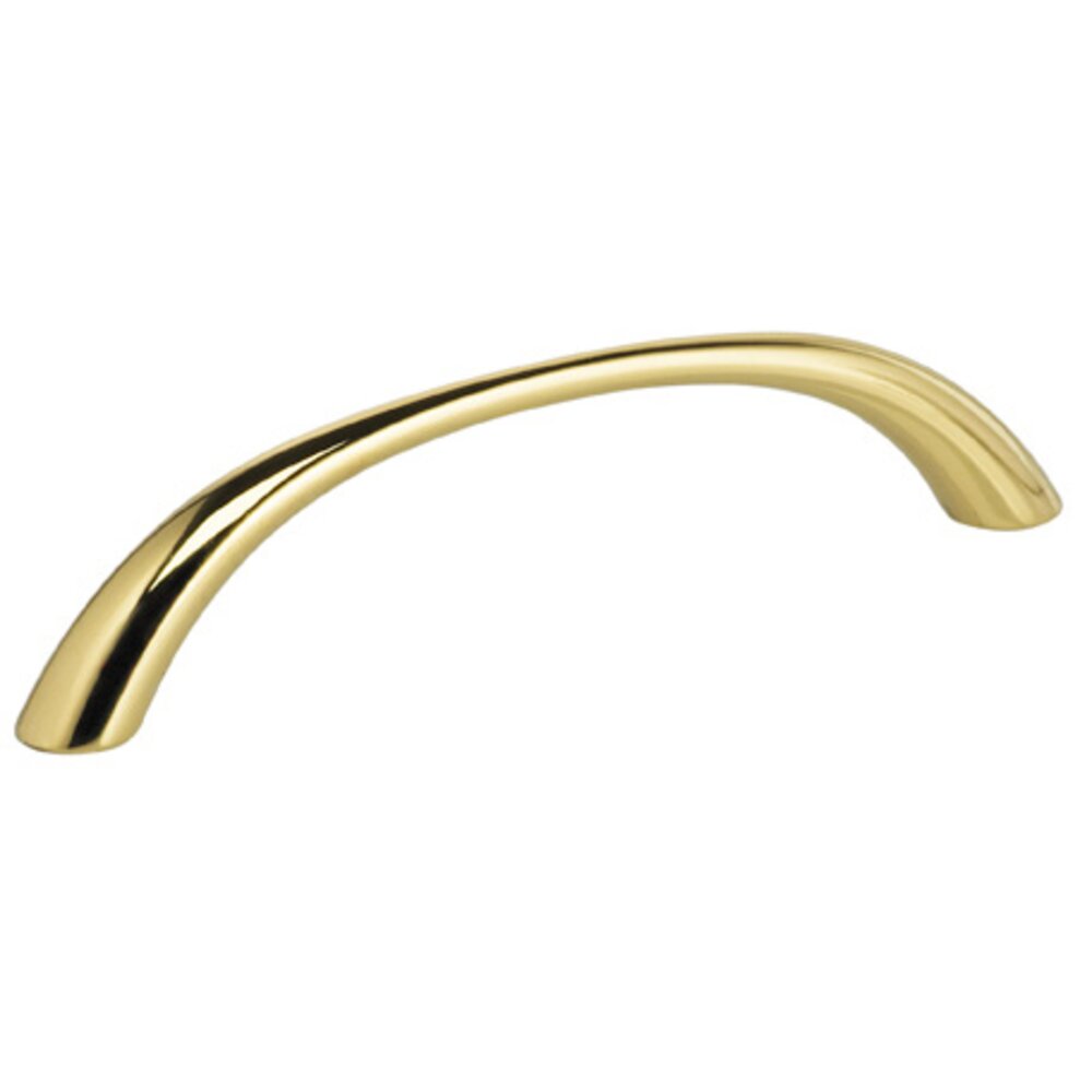 3 3/4" Bow Pull in Polished Brass Lacquered