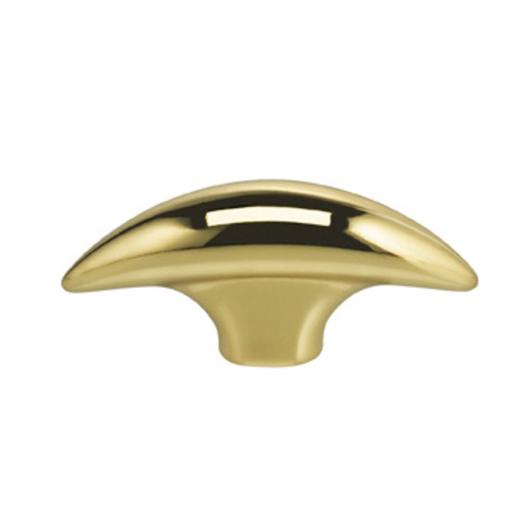 1 7/8" Oval Knob in Polished Brass Lacquered