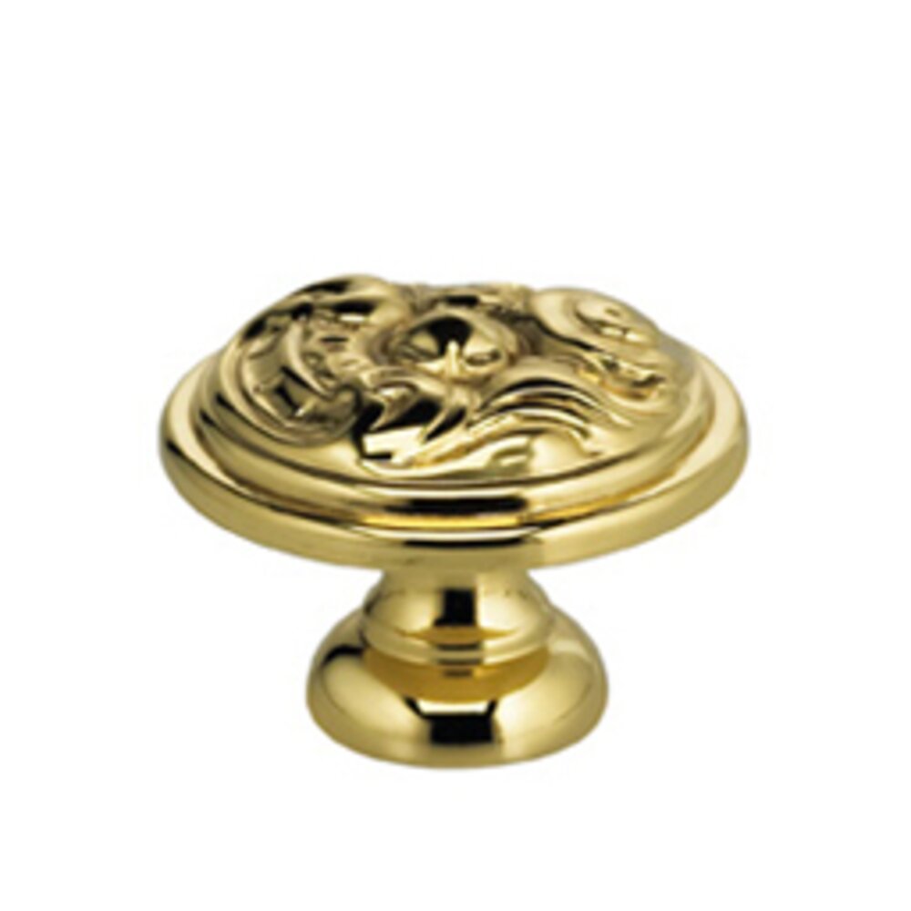 1" Swirl Knob in Polished Brass Lacquered