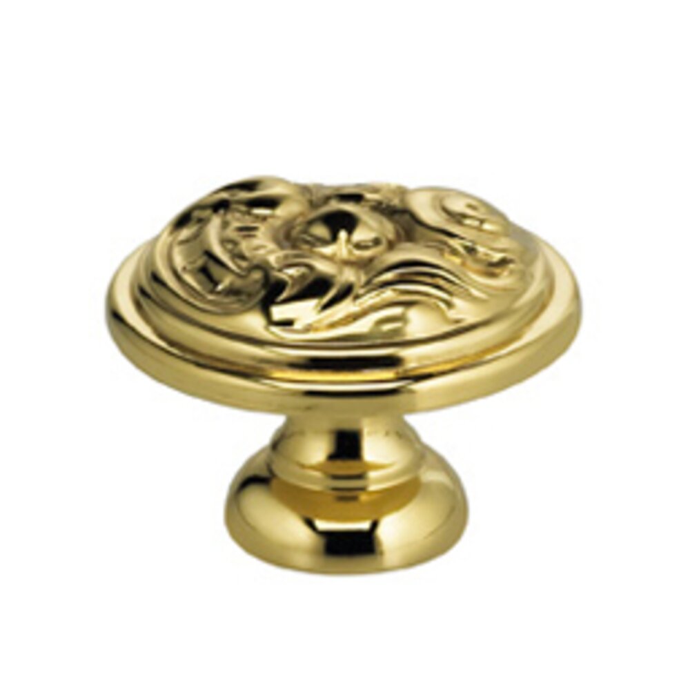 1 3/16" Swirl Knob in Polished Brass Lacquered