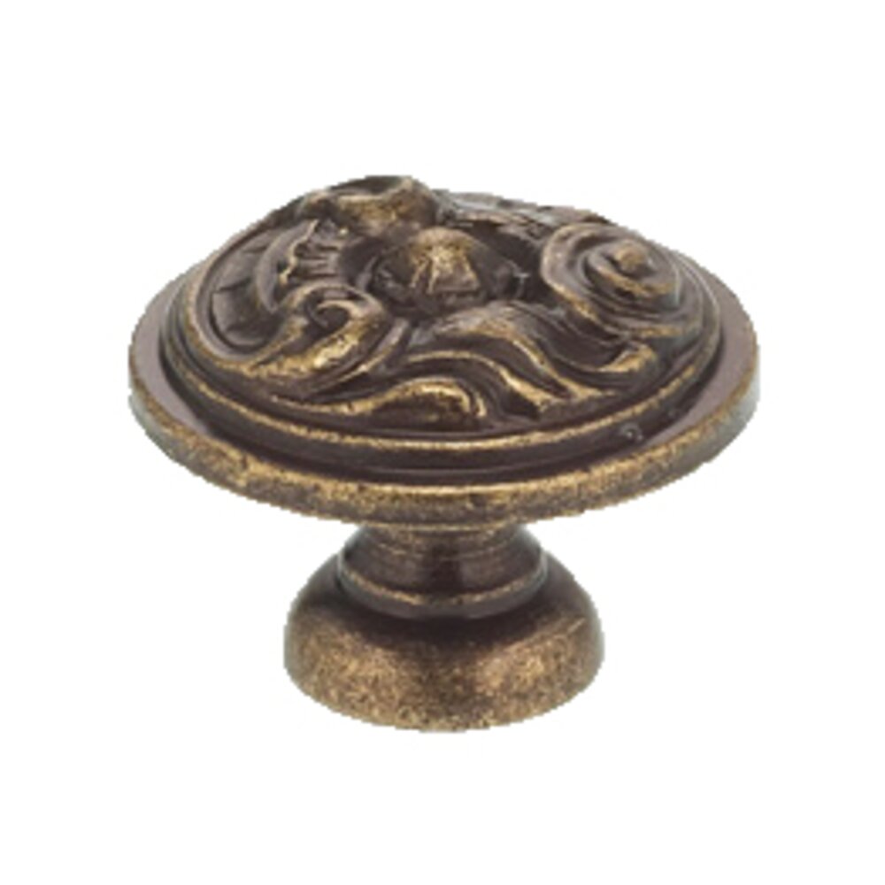1 3/8" Swirl Knob in Shaded Bronze Lacquered