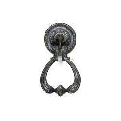 Traditional Ring Pull with Rosette Vintage Brass