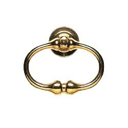 Crescent Ring Pull Polished Brass Lacquered