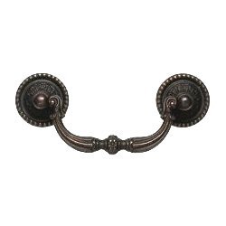 Traditional Bail Pull with Rosettes Vintage Copper
