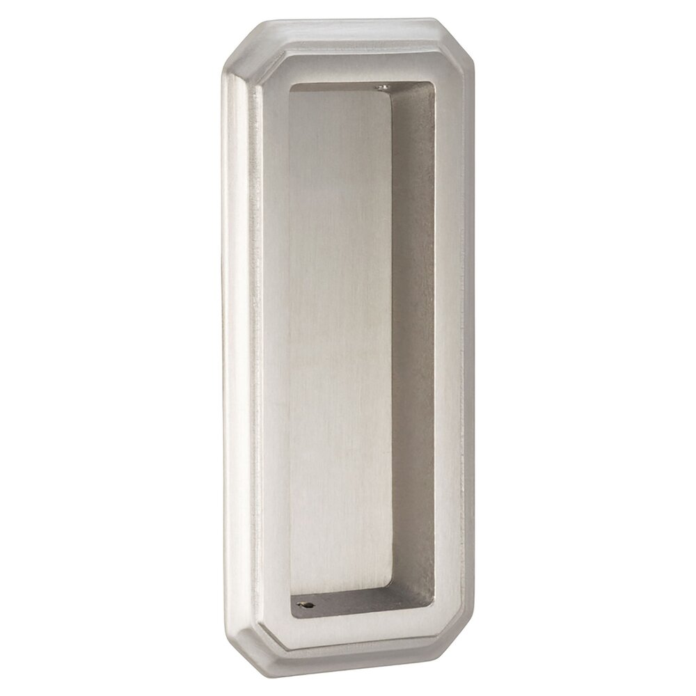 4" (102mm) Traditional Recessed Pull in Satin Nickel Lacquered