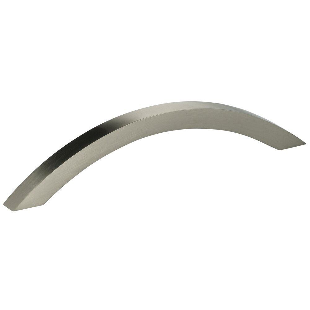 Solid Brass 5 1/8" Centers Bowed Handle in Satin Nickel Lacquered