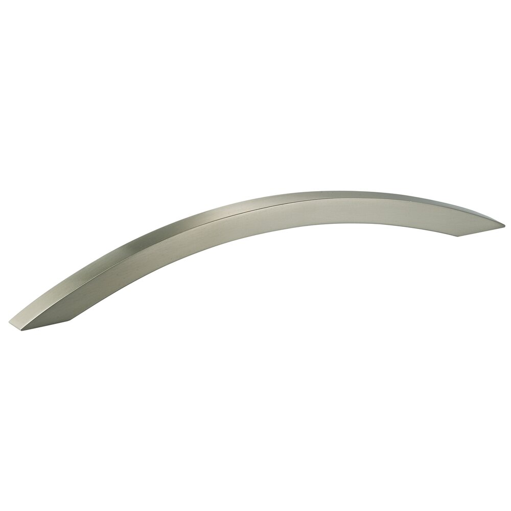 Solid Brass 8 5/8" Centers Bowed Handle in Satin Nickel Lacquered