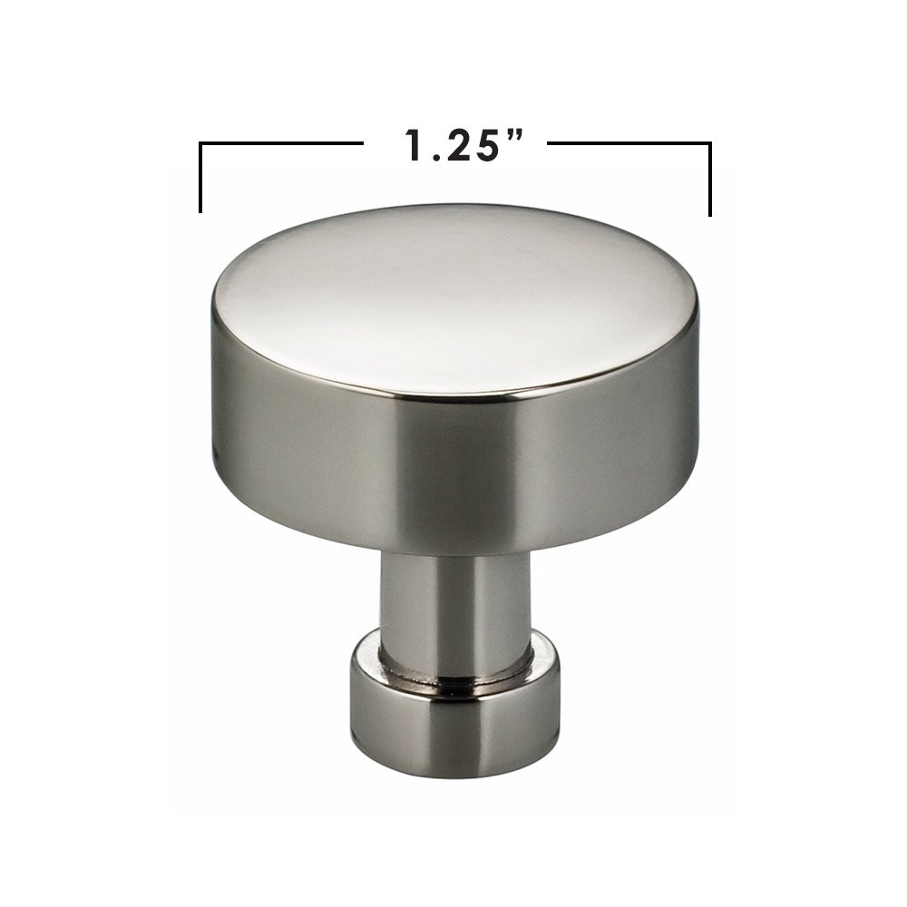 1 1/4" Diameter Knob in Polished Polished Nickel Lacquered