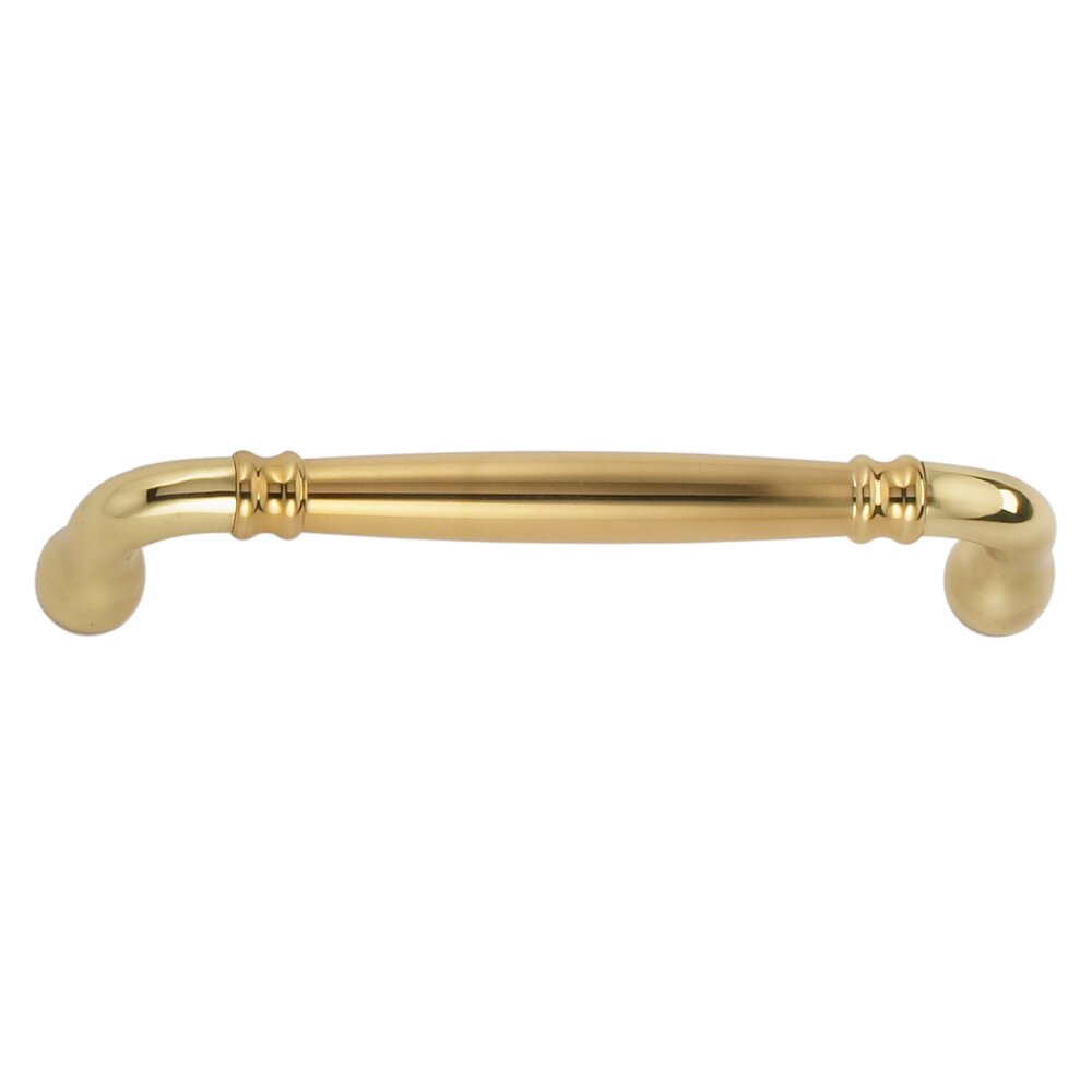 Omnia Cabinet Hardware - Traditions - 5" Centers Handle in Polished Brass