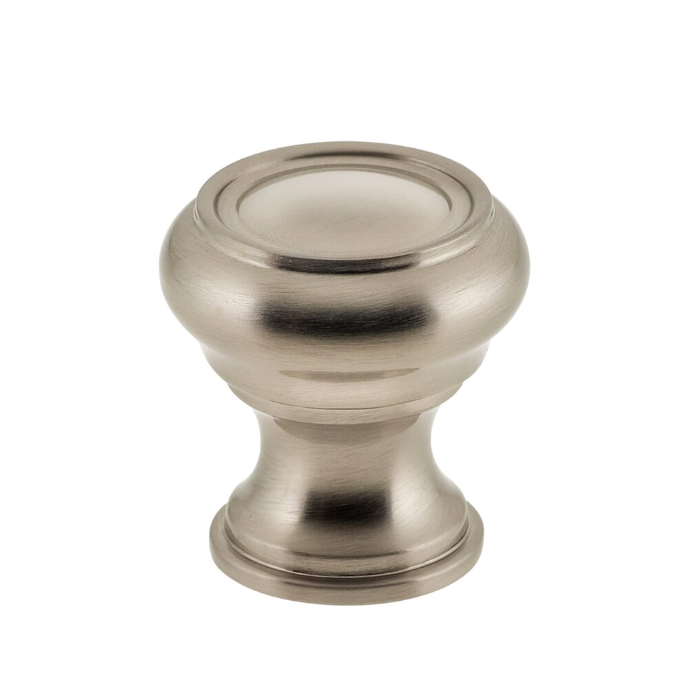 Omnia Cabinet Hardware - Traditions - 1 1/4" Diameter Knob in Satin Nickel Lacquered