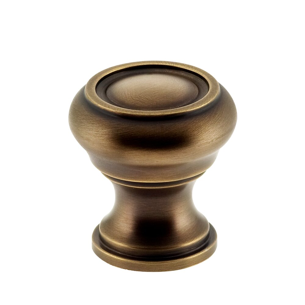 Omnia Cabinet Hardware - Traditions - 1 1/4" Diameter Knob in Antique Brass Lacquered