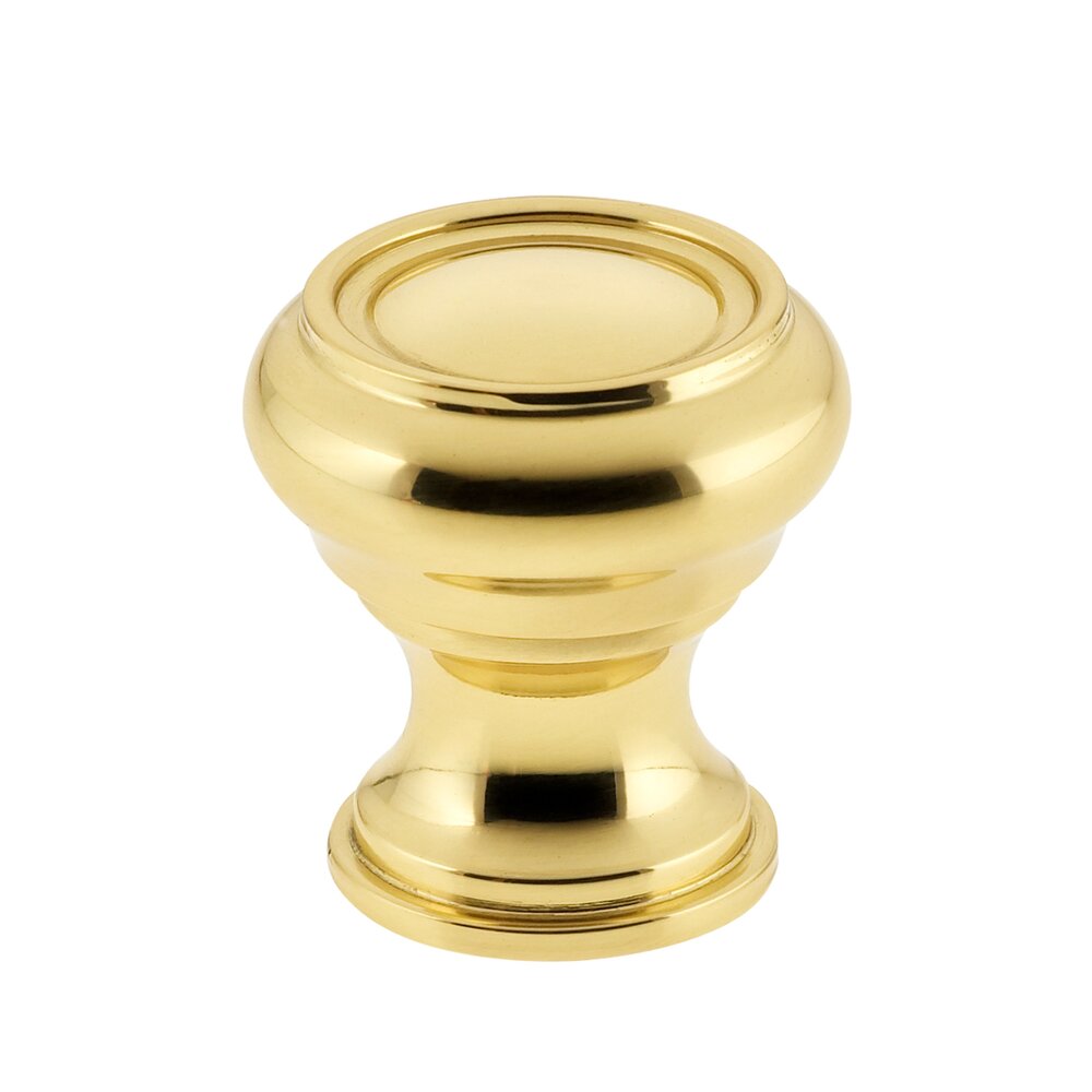 Omnia Cabinet Hardware - Traditions - 1 1/2" Diameter Knob in Polished Brass