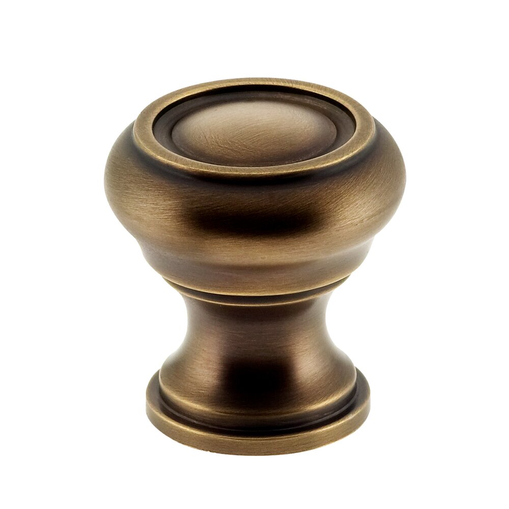 Omnia Cabinet Hardware - Traditions - 1 1/2" Diameter Knob in Antique Brass Lacquered