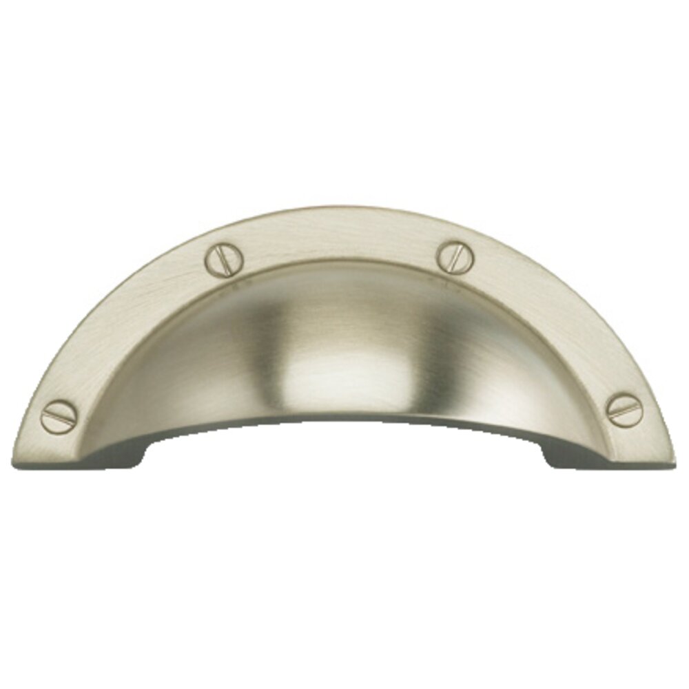 2 1/2" Centers Cup Pull in Satin Nickel Lacquered